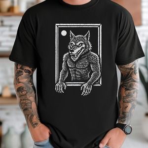 Grateful Dead Dire Wolf T-Shirt, Direwolf Jerry Garcia Tshirt